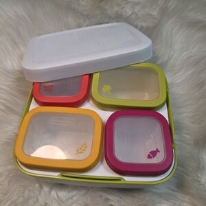 Rubbermaid White 4pc Food Organizer Lunch